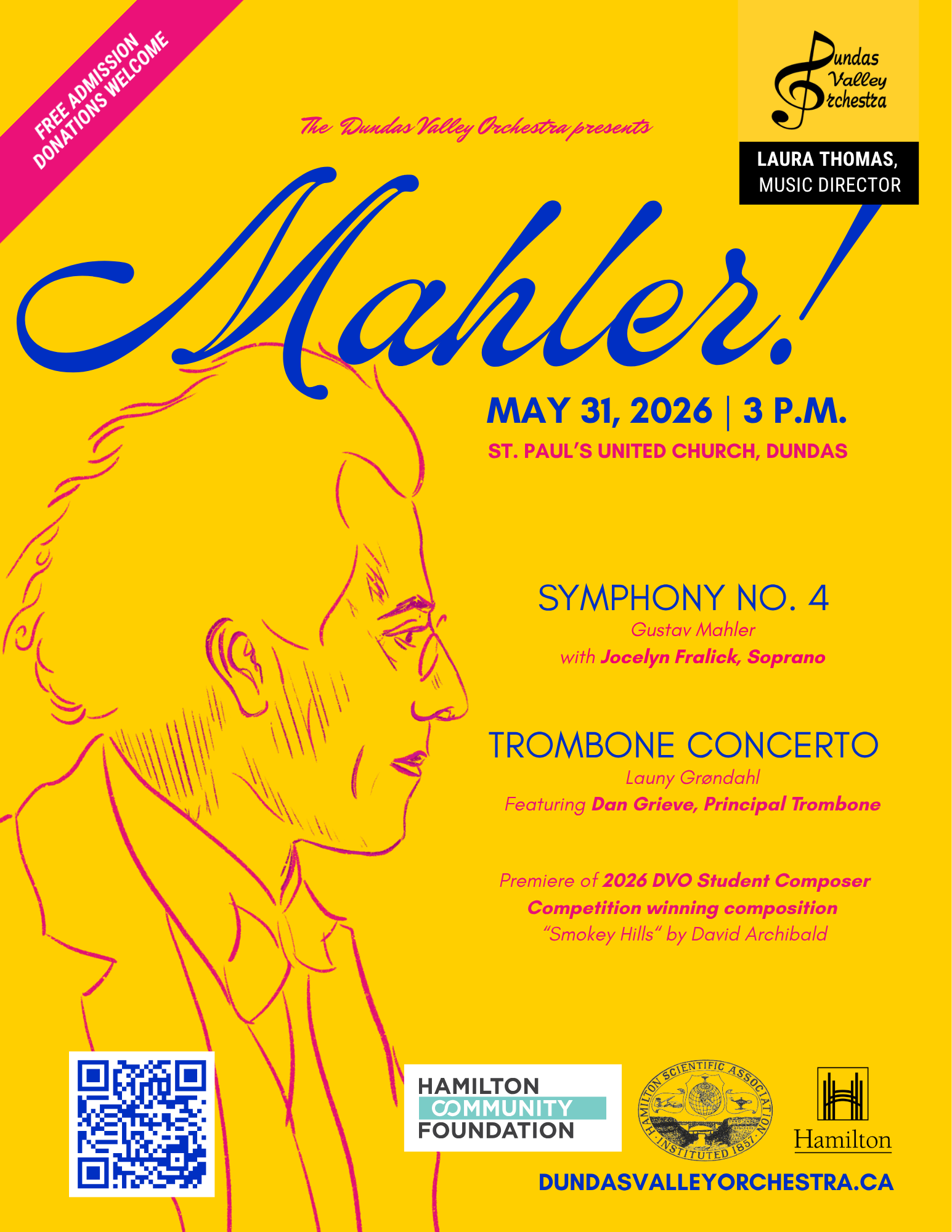 The DVO plays Mahler! concert poster